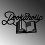 Wallity Book a Holic Escultura de Pared de Metal Negro